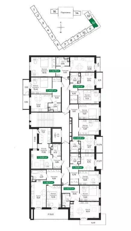 1-к кв. Ленинградская область, Сертолово Всеволожский район, Сертолово ... - Фото 2