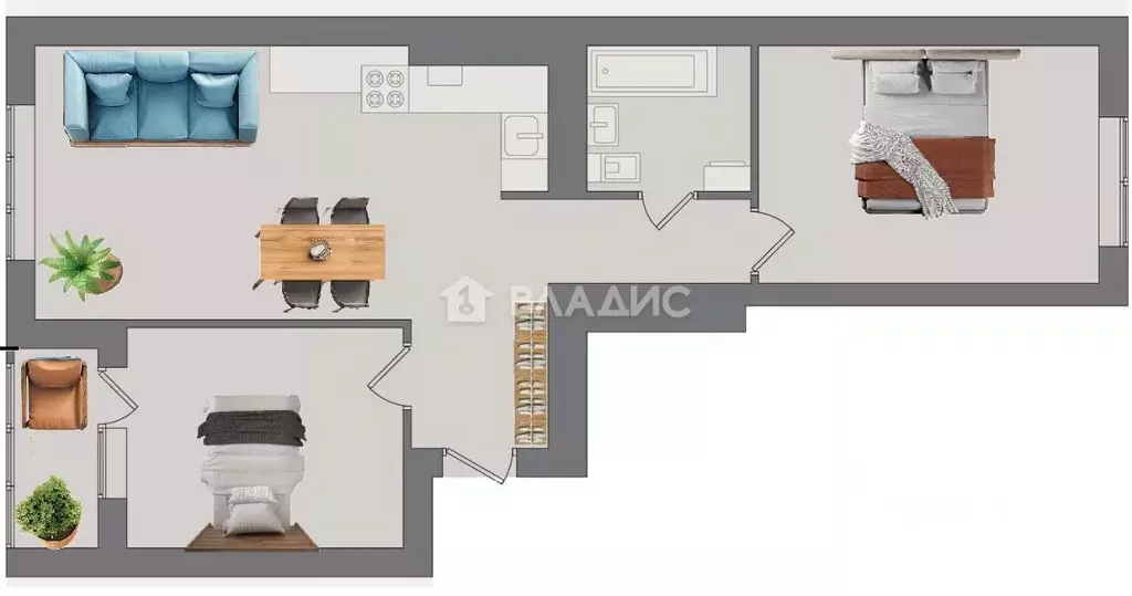 2-к кв. Калининградская область, Калининград Суздальская ул., 15 (60.0 ... - Фото 1