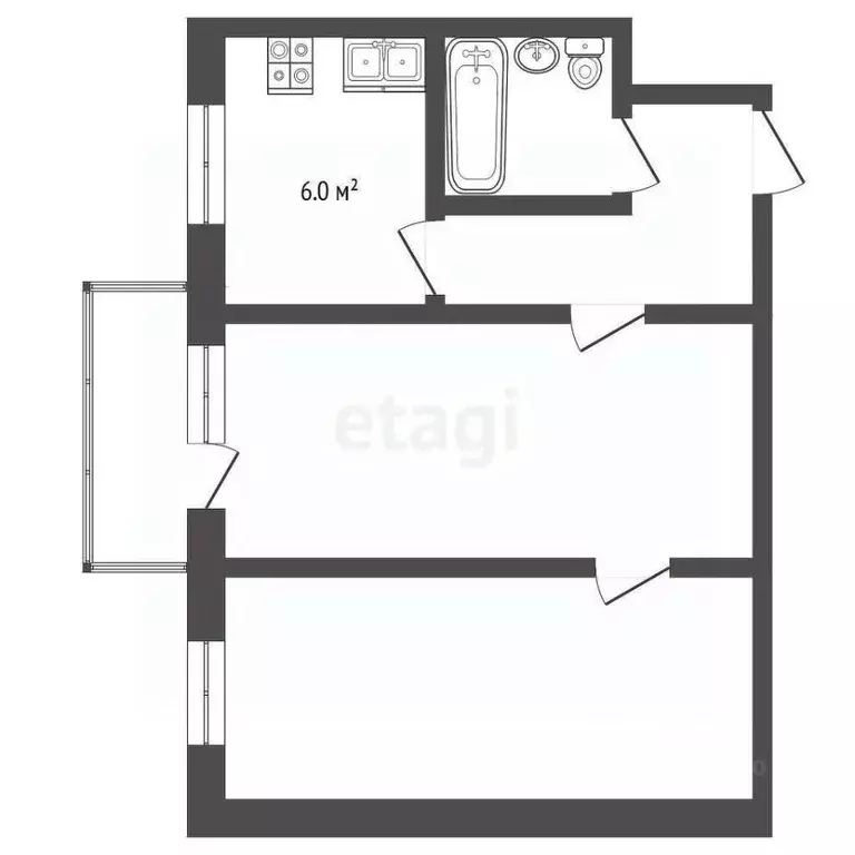 2-к кв. Ярославская область, Ярославль ул. Закгейма, 5 (42.0 м) - Фото 2