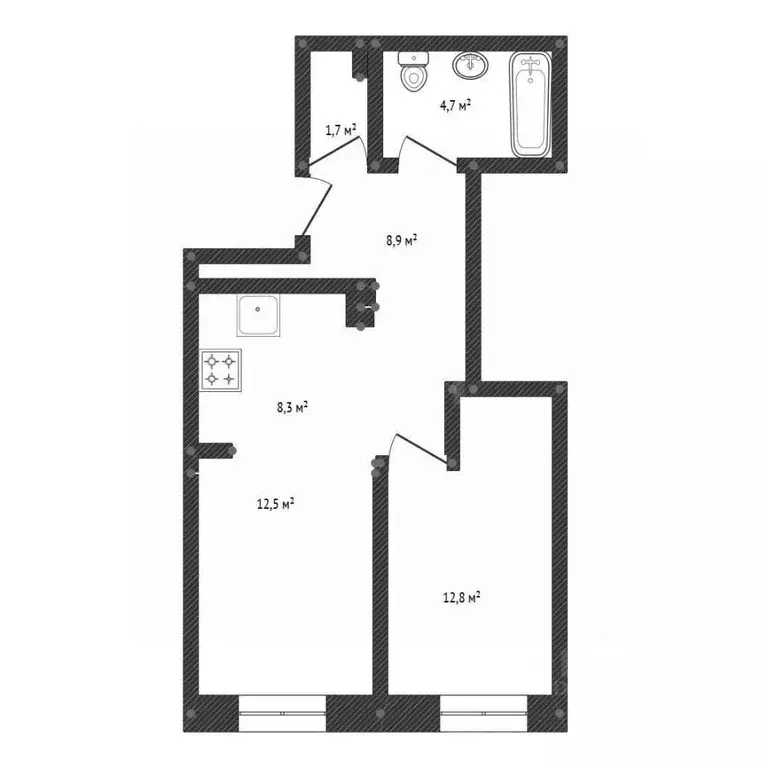 2-к кв. Башкортостан, Уфа ул. Гали Ибрагимова, 5/1 (50.1 м) - Фото 2