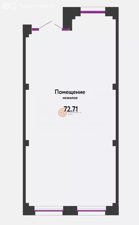 Помещение свободного назначения (72.71 м) - Фото 1
