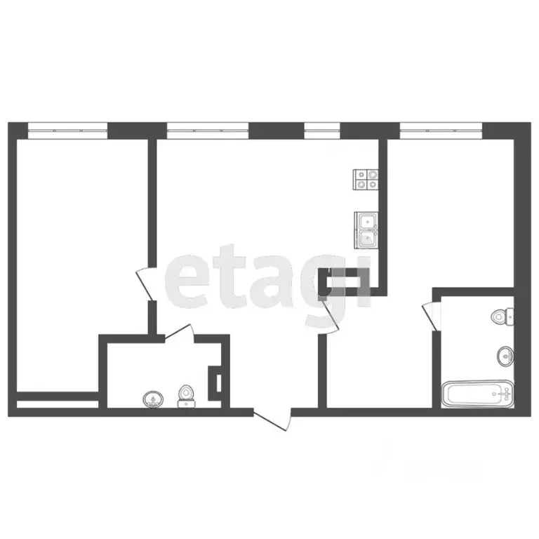 2-к кв. Тюменская область, Тюмень Ставропольская ул., 160к1 (63.3 м) - Фото 2