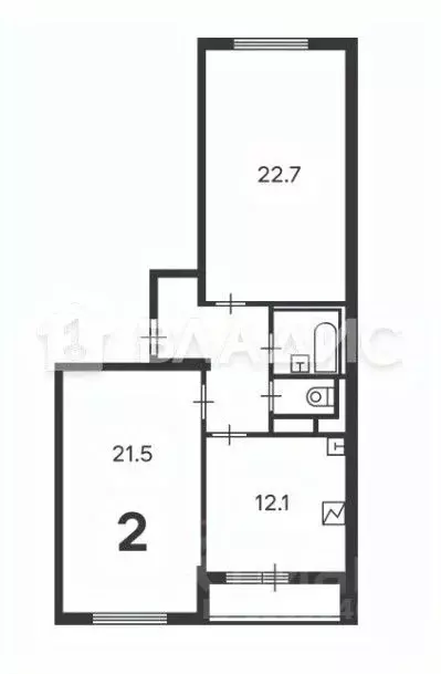 2-к кв. Москва Люблинская ул., 76к5 (68.3 м) - Фото 2