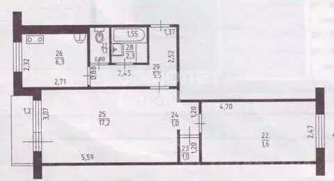 Комната Липецкая область, Липецк ул. Рубена Ибаррури, 5 (17.2 м) - Фото 2