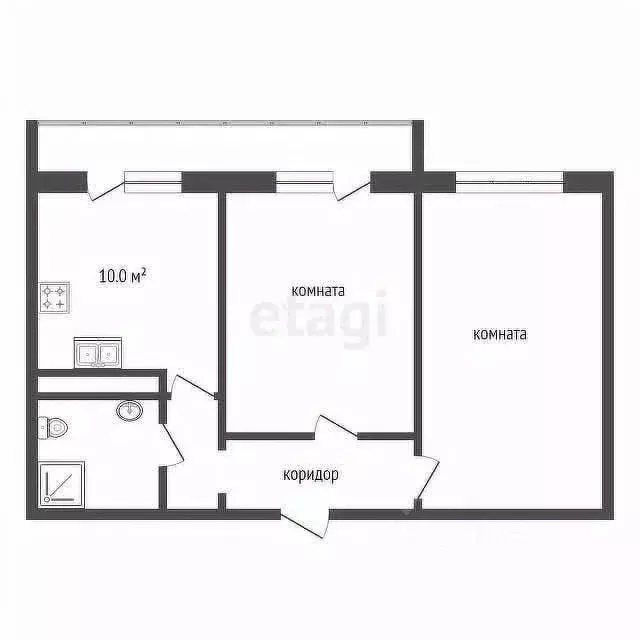 2-к кв. Адыгея, Тахтамукайский район, Старобжегокайское с/пос, Новая ... - Фото 2