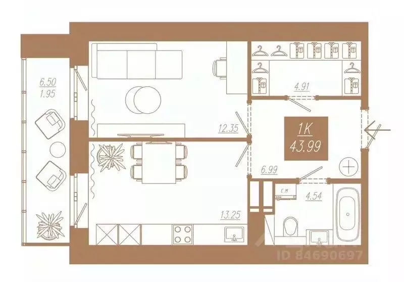 1-к кв. Красноярский край, Красноярск ул. 3-я Краснодарская, 14А/3 ... - Фото 1