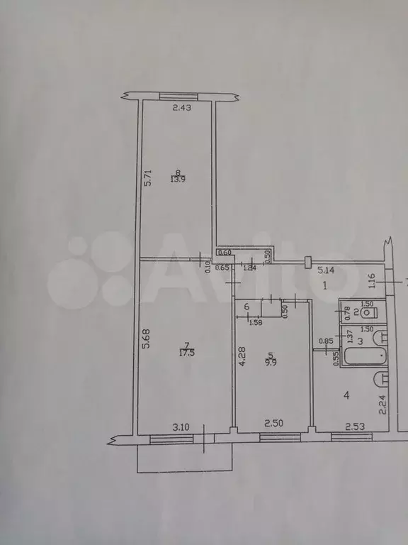 3-к. квартира, 60 м, 4/5 эт. - Фото 0
