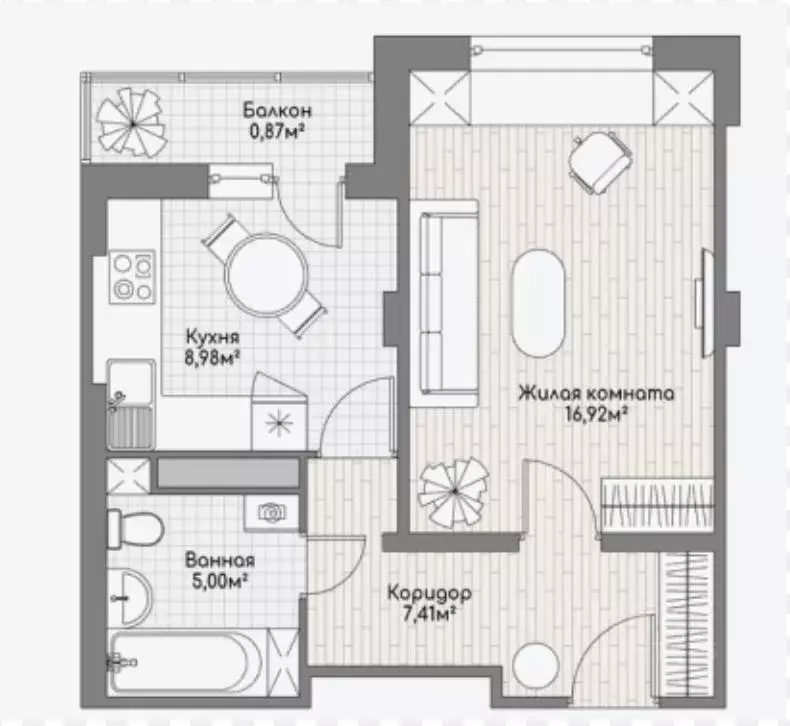 1-к кв. Ярославская область, Ярославль ул. Брагинская, 18к3 (39.5 м) - Фото 1