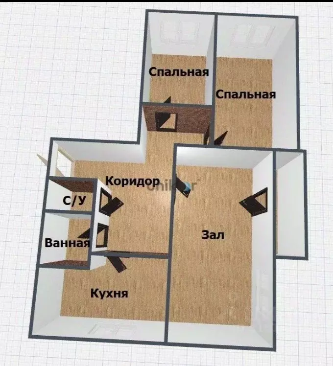 Продаётся 3-к квартира, 67.6 м - Фото 0