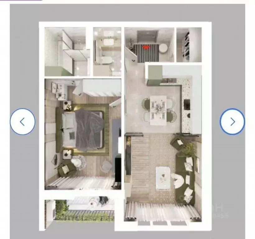 1-к кв. Калининградская область, Калининград ул. Молодой Гвардии, 34 ... - Фото 2