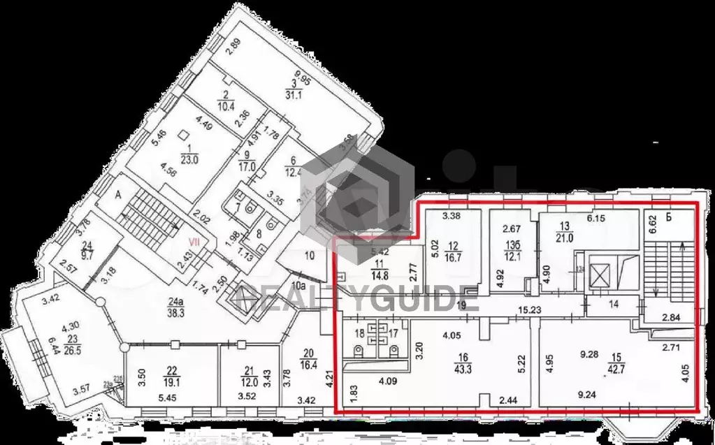 215 м2 Бизнес-центр  Б. Якиманка, 17/2с1   A - Фото 0