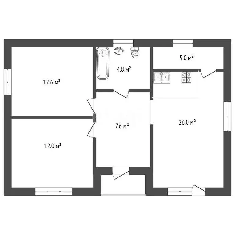 Дом в Тюмень, территория СОСН Берёзка-3, 20-я улица (71 м) - Фото 1