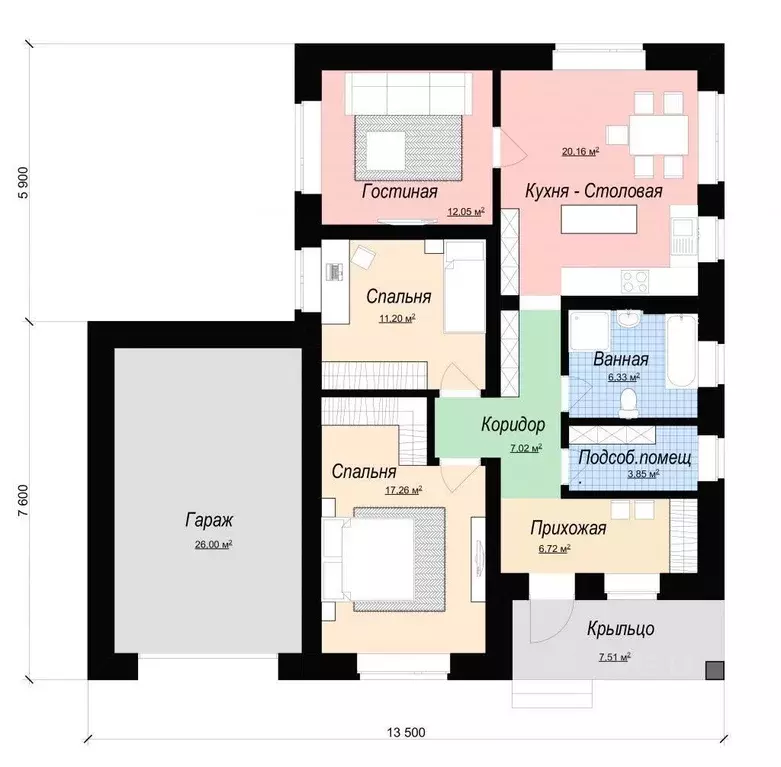 Коттедж в Свердловская область, Сысертский муниципальный округ  (95 м) - Фото 2