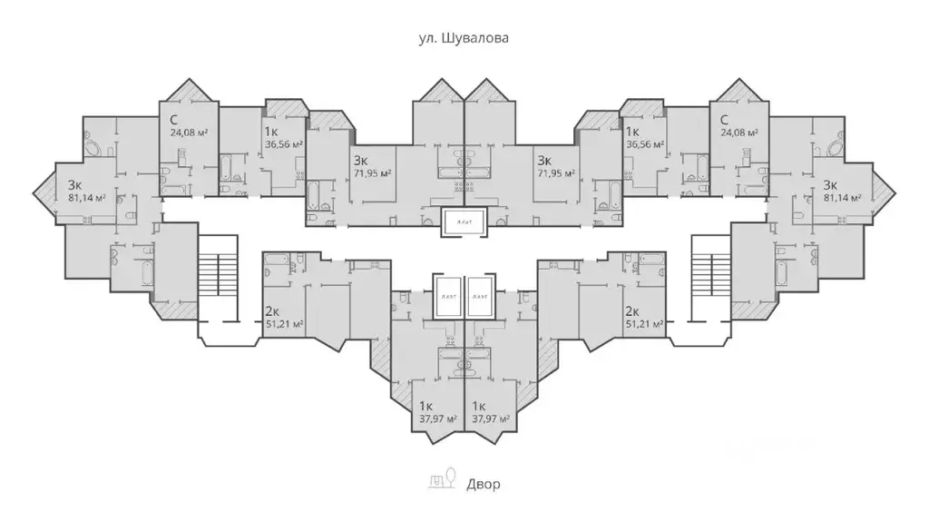 3-к кв. Ленинградская область, Мурино Всеволожский район, ул. ... - Фото 1