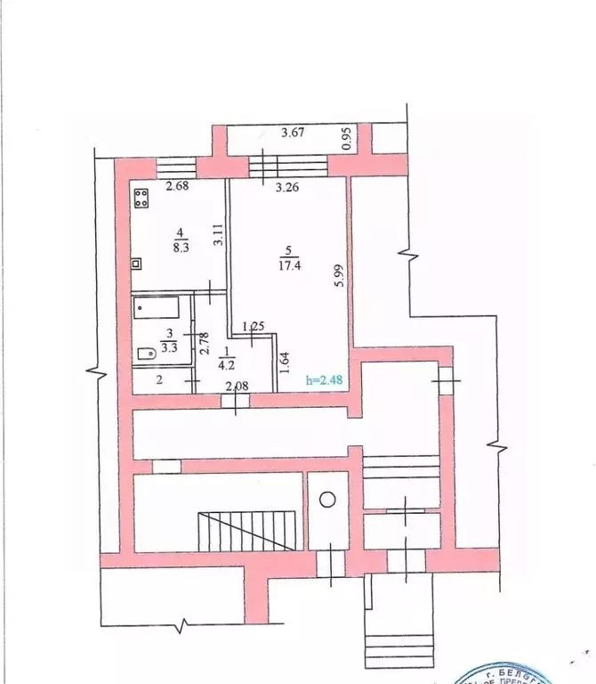 1-к кв. Амурская область, Благовещенск ул. Ленина, 30/2 (34.5 м) - Фото 1
