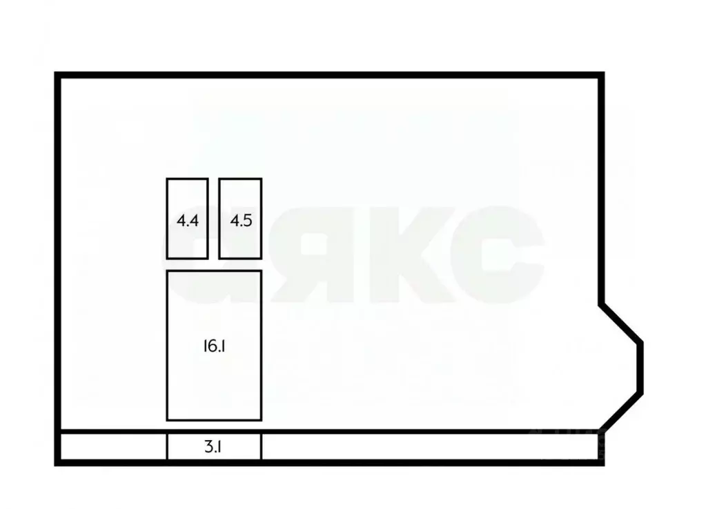 Студия Краснодарский край, Сочи Виноградная ул., 135/13 (25.0 м) - Фото 1