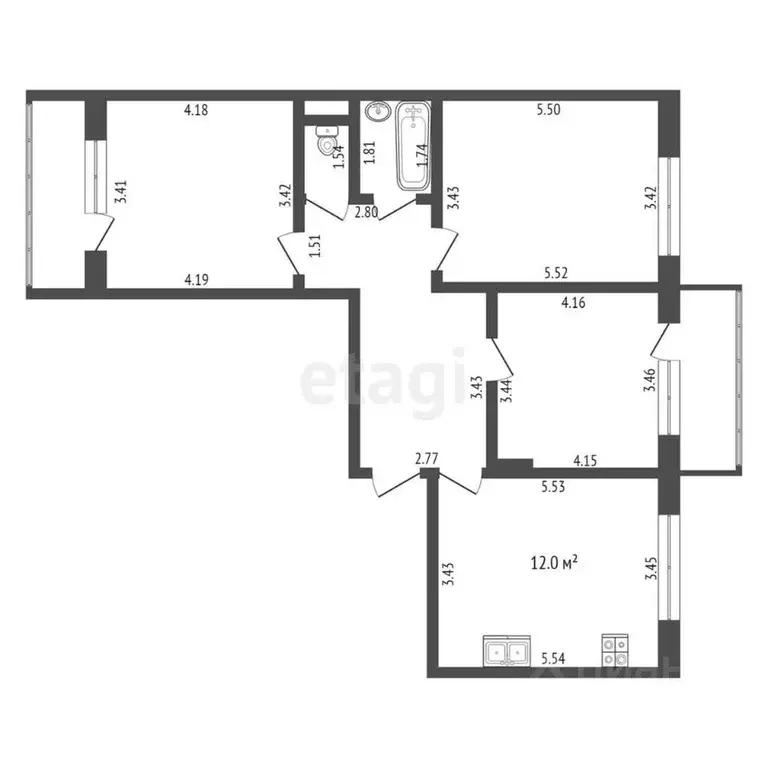 3-к кв. Мордовия, Саранск ул. Фурманова, 63 (84.7 м) - Фото 1