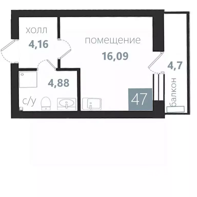 1-к кв. Калининградская область, Балтийск ул. Чехова (29.83 м) - Фото 1