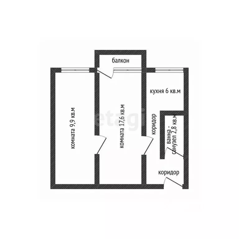 2-к кв. Адыгея, Майкоп ул. Жуковского, 17 (40.8 м) - Фото 1