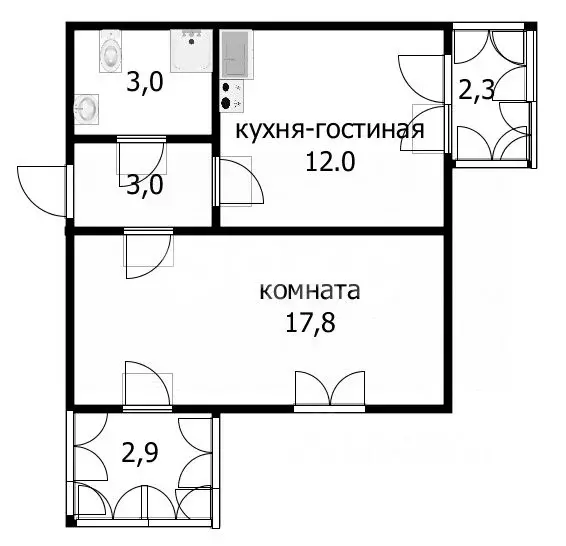 2-к кв. Краснодарский край, Анапа ул. Буковая, 15 (41.0 м) - Фото 1