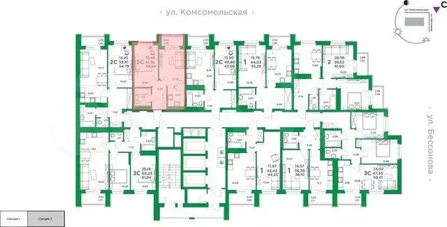 1-к. квартира, 41,4 м, 15/24 эт. - Фото 1