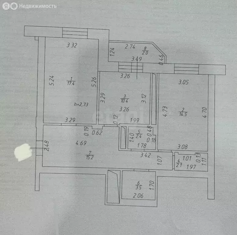 2-комнатная квартира: Казань, улица Баки Урманче, 5 (65.5 м) - Фото 0