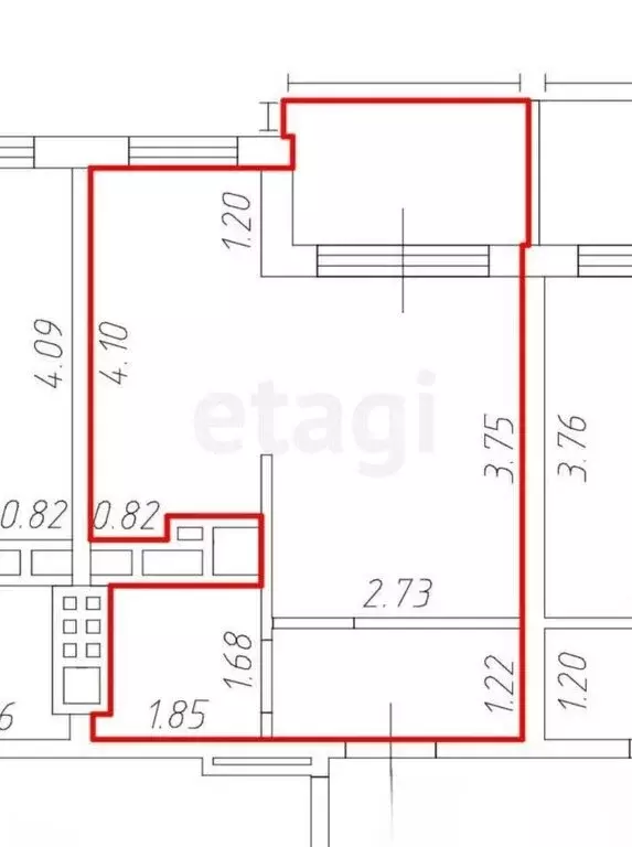 Квартира-студия: Светлогорск, Майский проезд, 11 (28.8 м) - Фото 1