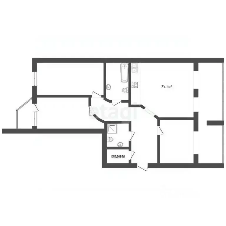 3-к кв. Тюменская область, Тюмень Минская ул., 65к2 (128.4 м) - Фото 1