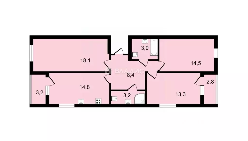 3-к кв. Санкт-Петербург бул. Головнина, 10 (76.2 м) - Фото 1