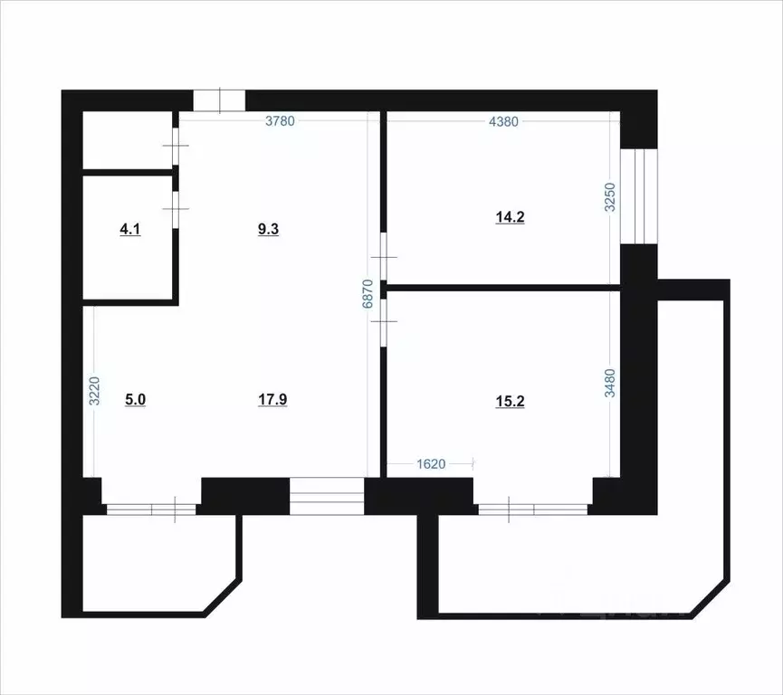 3-к кв. Амурская область, Благовещенск ул. Чайковского, 81 (75.0 м) - Фото 2