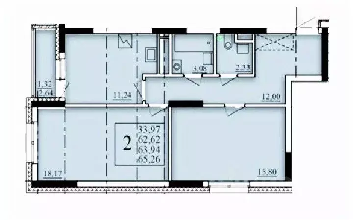 2-к кв. Башкортостан, Уфа Затон-Восточный жилрайон, Паруса жилой ... - Фото 1