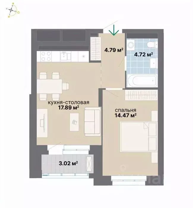 1-к кв. Свердловская область, Екатеринбург Южный жилрайон, Лайв жилой ... - Фото 0