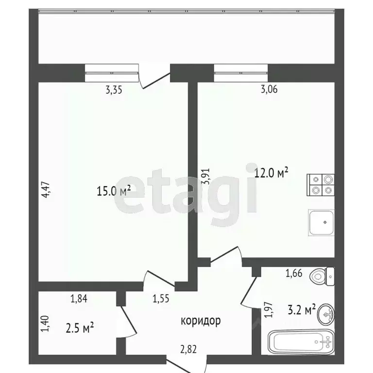 1-к кв. Тюменская область, Тюмень бул. Бориса Щербины, 13 (37.4 м) - Фото 2