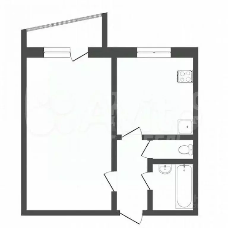 1-к кв. Тюменская область, Тюмень Широтная ул., 61 (33.2 м) - Фото 2