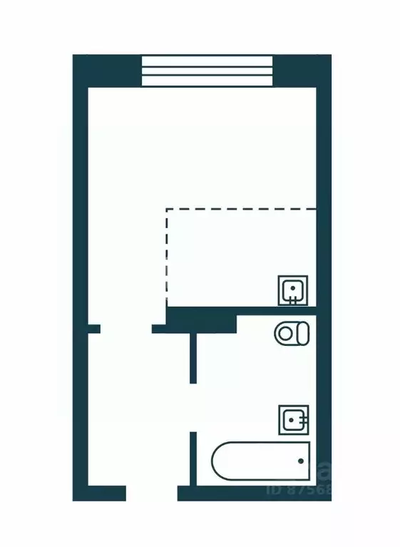 Студия Новосибирская область, Новосибирск ул. Фадеева, 66 (23.0 м) - Фото 2