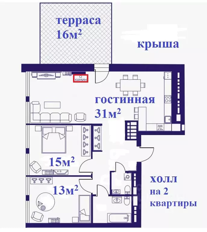 3-к кв. Свердловская область, Екатеринбург ул. Новгородцевой, 15 (77.0 ... - Фото 1