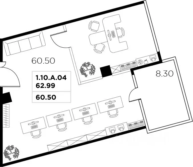 Офис в Москва ул. Маршала Прошлякова, 23 (69 м) - Фото 2