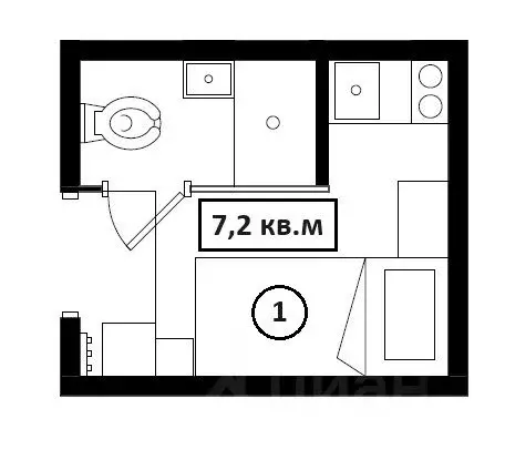 Студия Санкт-Петербург Мытнинская ул., 7 (10.0 м) - Фото 1