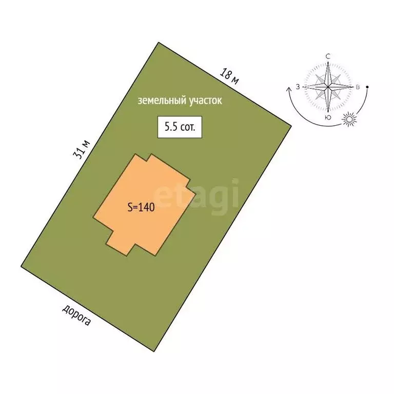 Дом в посёлок Заозерье, Петровская улица (140 м) - Фото 1