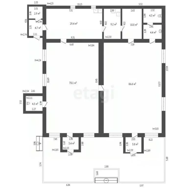 Торговая площадь в Ямало-Ненецкий АО, Надымский район, Пангоды пгт ул. ... - Фото 2