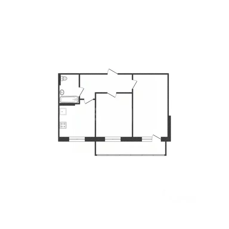 2-к кв. Белгородская область, Белгород ул. Губкина, 25 (43.1 м) - Фото 0