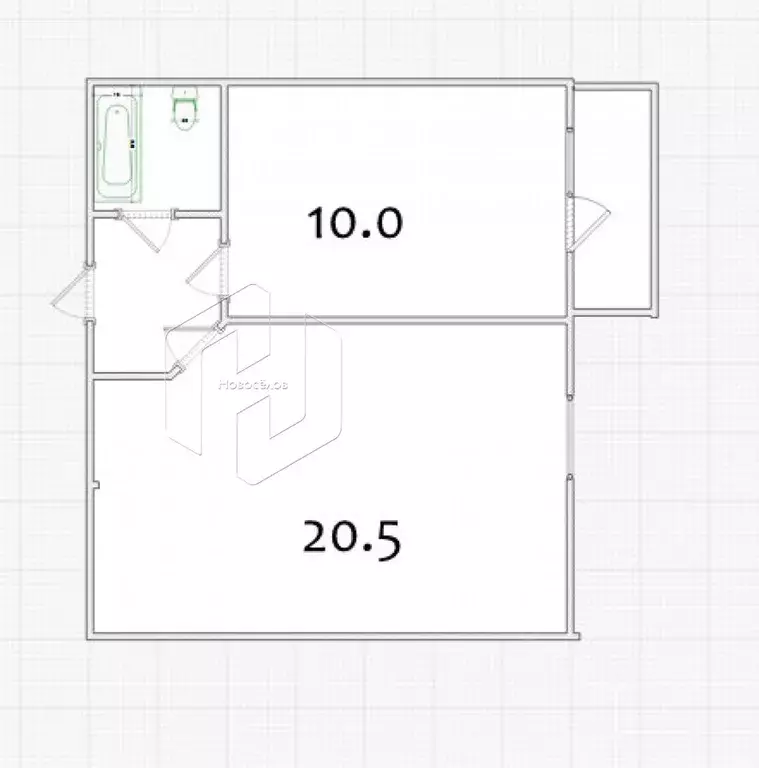 1-к кв. Мордовия, Рузаевка ул. Трынова, 22 (33.0 м) - Фото 2