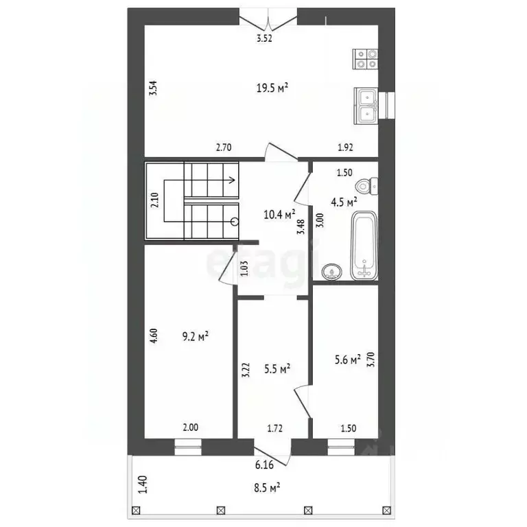 Дом в Калининградская область, Зеленоградск ул. Березовая, 24 (132 м) - Фото 2