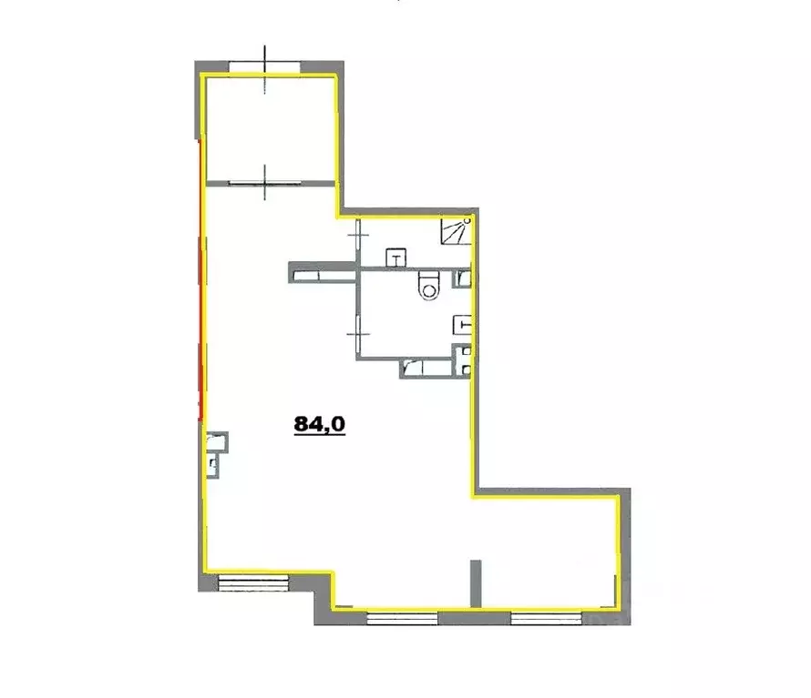 Помещение свободного назначения в Москва ул. Вилиса Лациса, 38к2 (84 ... - Фото 2