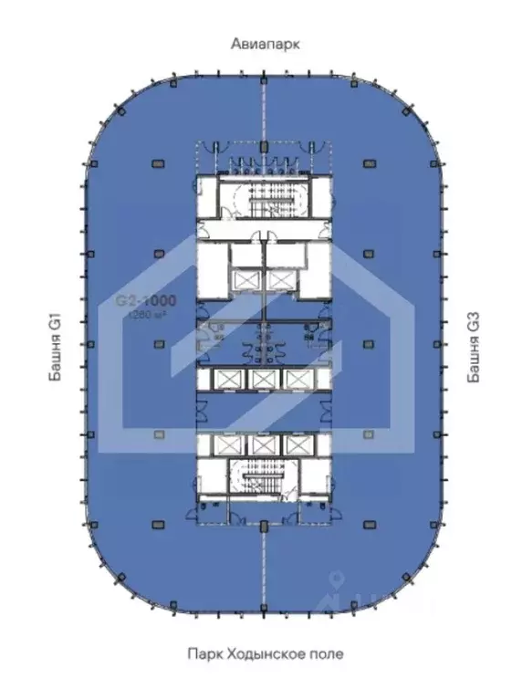 Помещение свободного назначения в Москва Ходынский бул., 20А/2 (1252 ... - Фото 2