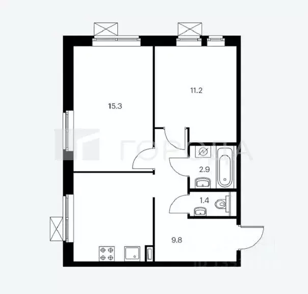3-к кв. Алтайский край, Новоалтайск Октябрьская ул., 27 (51.0 м) - Фото 2
