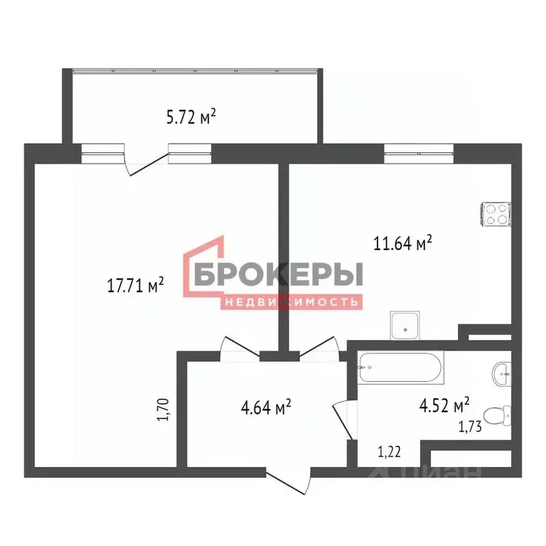 1-к кв. Севастополь просп. Октябрьской Революции, 20 (46.0 м) - Фото 2