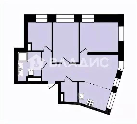 3-к кв. Москва ул. Адмирала Макарова, 6А (78.0 м) - Фото 2