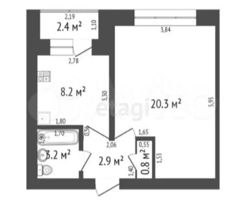 1-комнатная квартира: Стерлитамак, улица Дружбы, 24А (35.4 м) - Фото 1