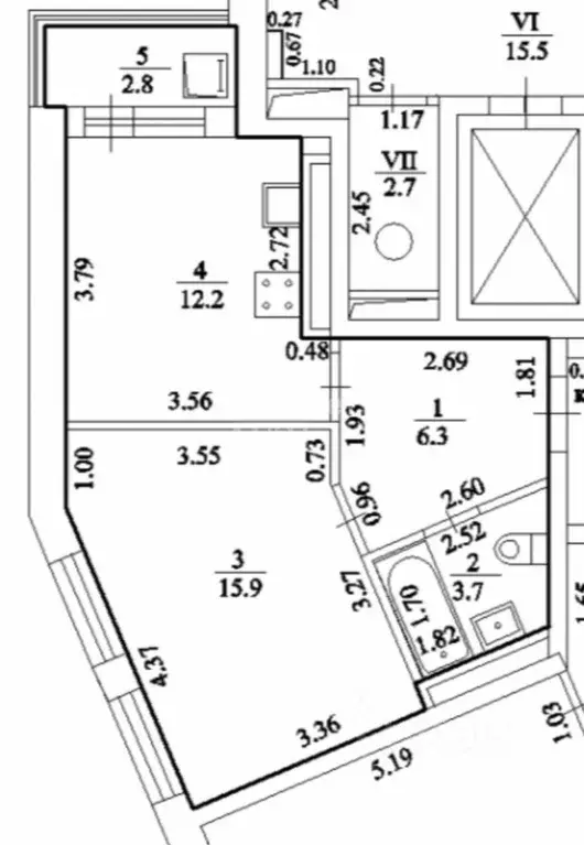 2-к кв. Башкортостан, Уфа ул. Архитектора Рехмукова, 7 (45.0 м) - Фото 2